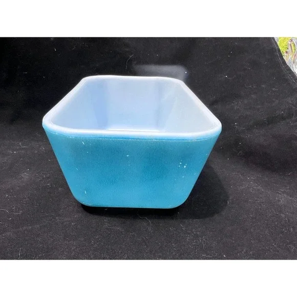 Vintage Pyrex 502-B Blue Refrigerator Dish - Picture 6 of 8